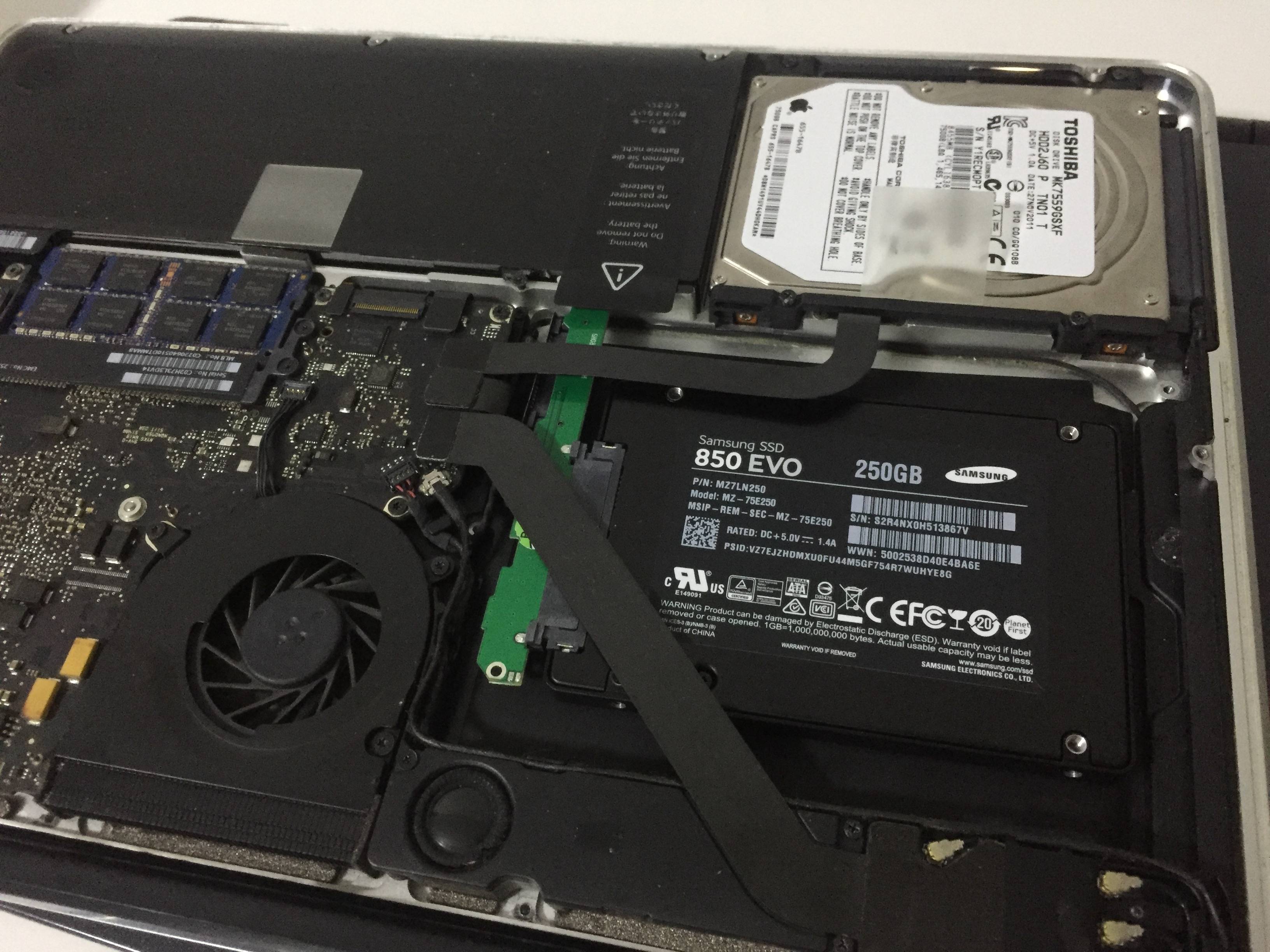 mounting bracket for samsung ssd drive into mac pro 2011